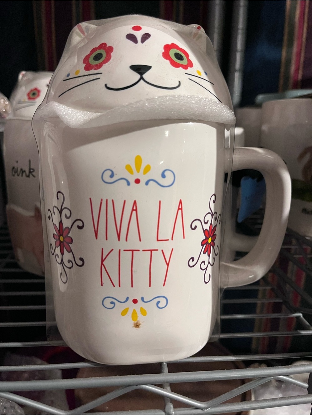 Rae Dunn - Viva La Kitty Topper Mug